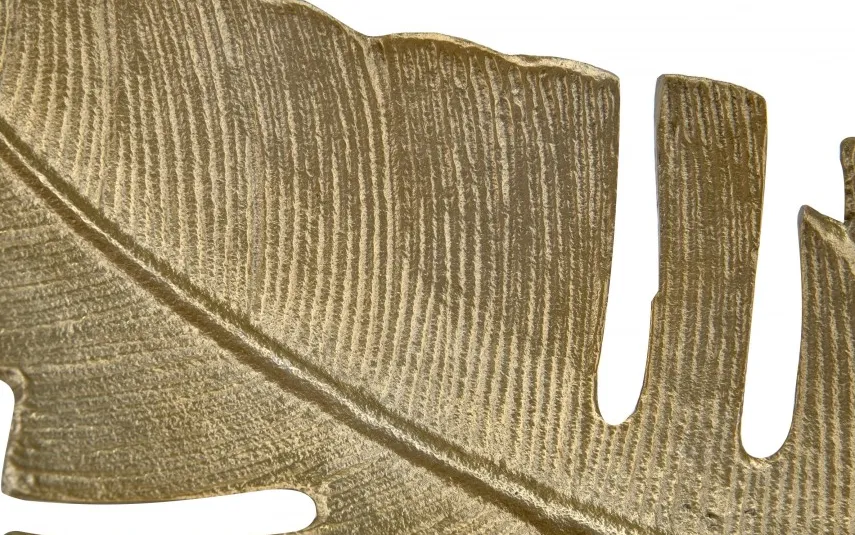 Dekor Pap Patera liść metalowy złoty 34 cm Fashion