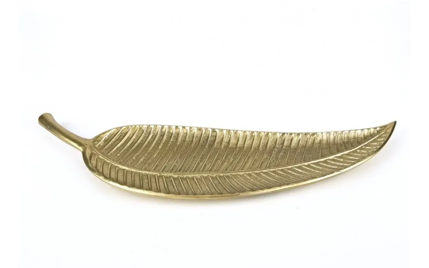 Witek Home Patera Liść mosiądz 52,5cm New
