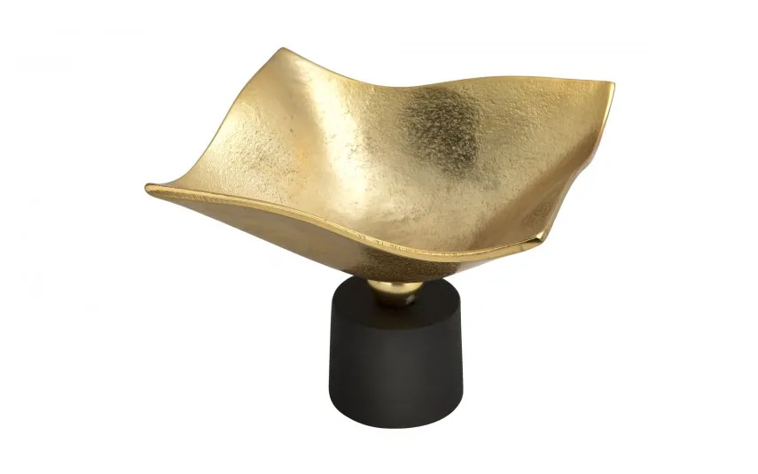 Dekor Pap Patera ozdobna metalowa 20 cm czarno-złota New