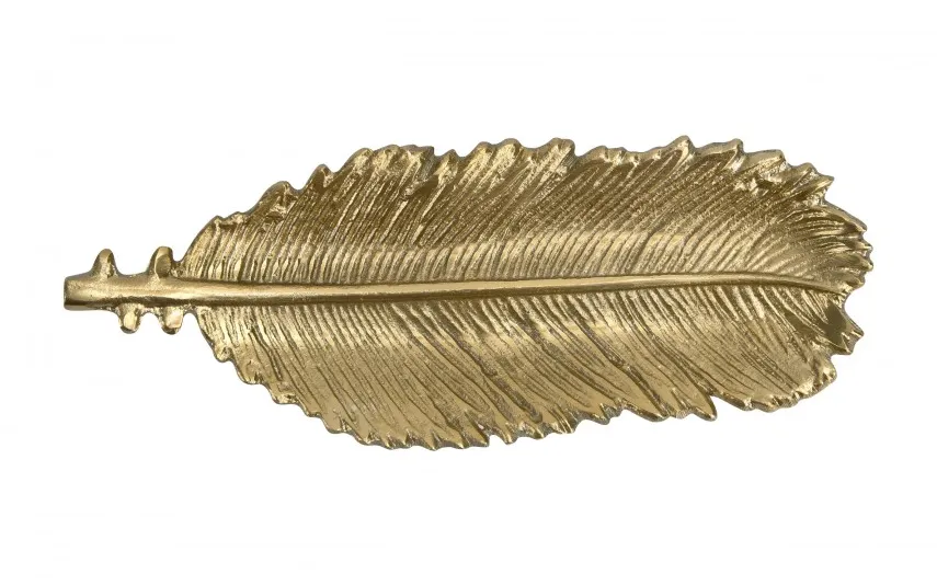Dekor Pap Patera ozdobna 26x10,5 cm Liść złoty Sale