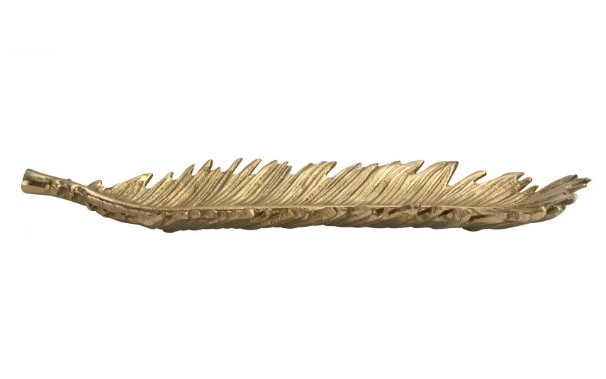 Dekor Pap Patera ozdobna 47x13 cm Liść złoty New
