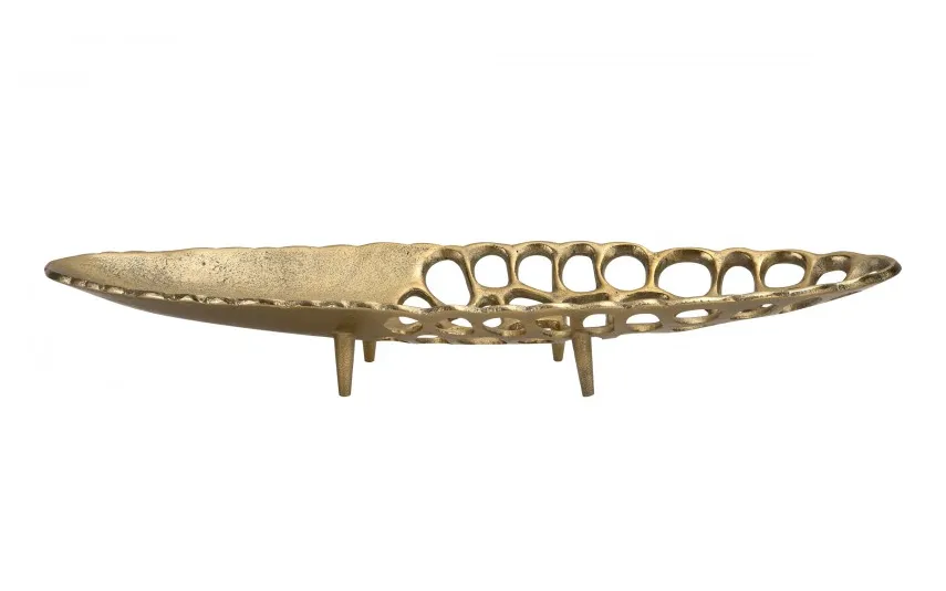 Dekor Pap Patera ozdobna 52x15 cm metalowa złota Clearance