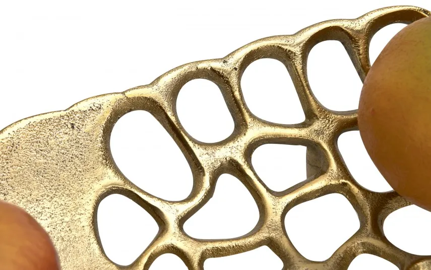 Dekor Pap Patera ozdobna 52x15 cm metalowa złota Clearance