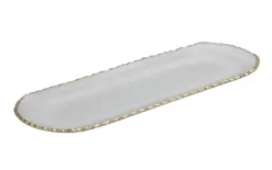 Art-Pol Patera szklana złoty rant 43 x 15,5 x 2,5cm Outlet