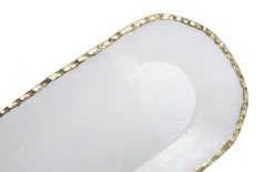Art-Pol Patera szklana złoty rant 43 x 15,5 x 2,5cm Outlet