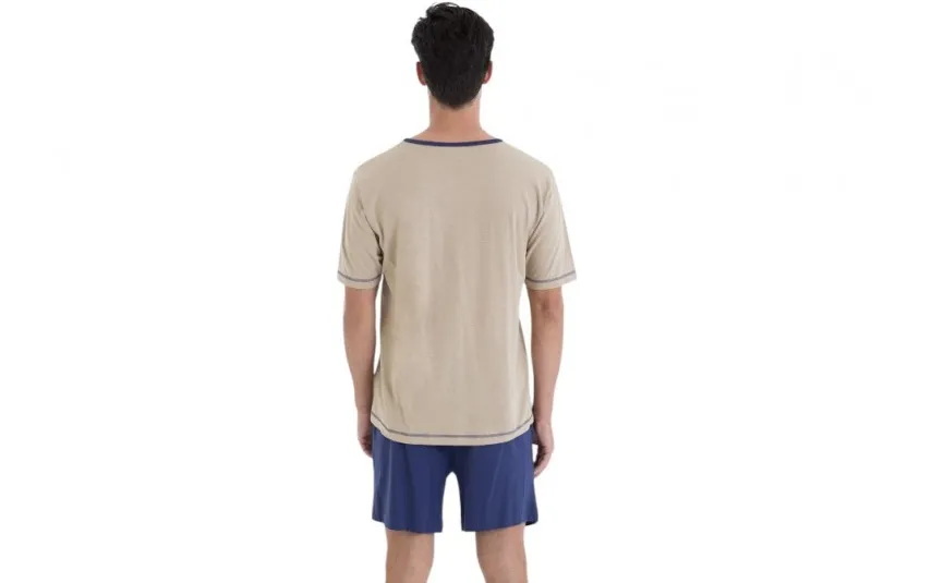Massana Homewear Piżama męska bawełniana rozm. XXL Gent L251301 beżowa Online