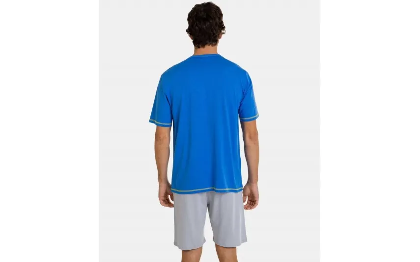 Massana Homewear Piżama męska rozm. L P241318 krótki rękaw 158 Blue Discount
