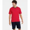 Massana Homewear Piżama męska rozm. L P241304 Red 299 Fashion