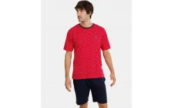 Massana Homewear Piżama męska rozm. L P241304 Red 299 Fashion
