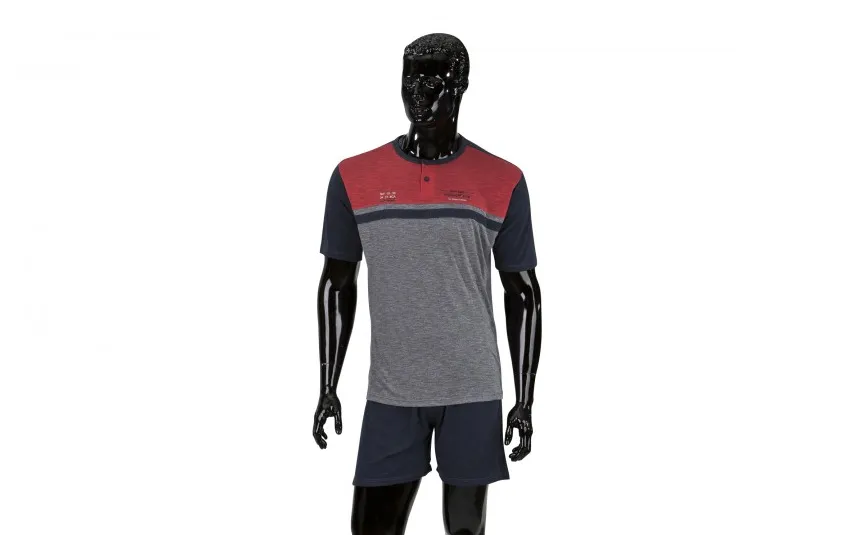 Massana Homewear Piżama męska rozm. L szaro-czerw. Massana Outlet