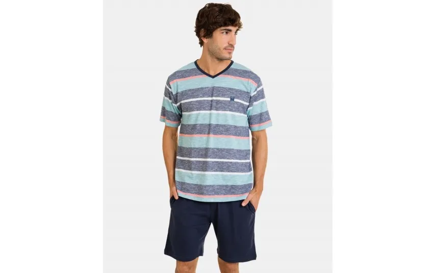 Massana Homewear Piżama męska rozm. M P241309 Blue T04 Discount