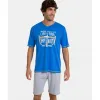Massana Homewear Piżama męska rozm. M P241318 krótki rękaw 158 Blue New