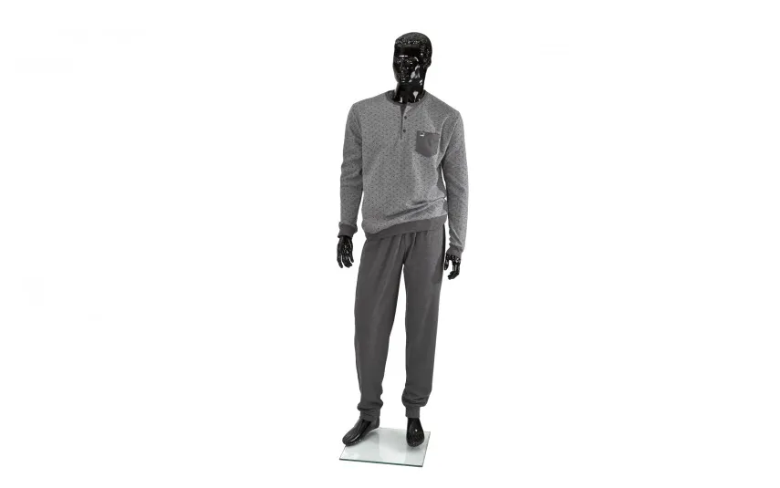 Massana Homewear Piżama męska rozm. M szara kropki Massana New