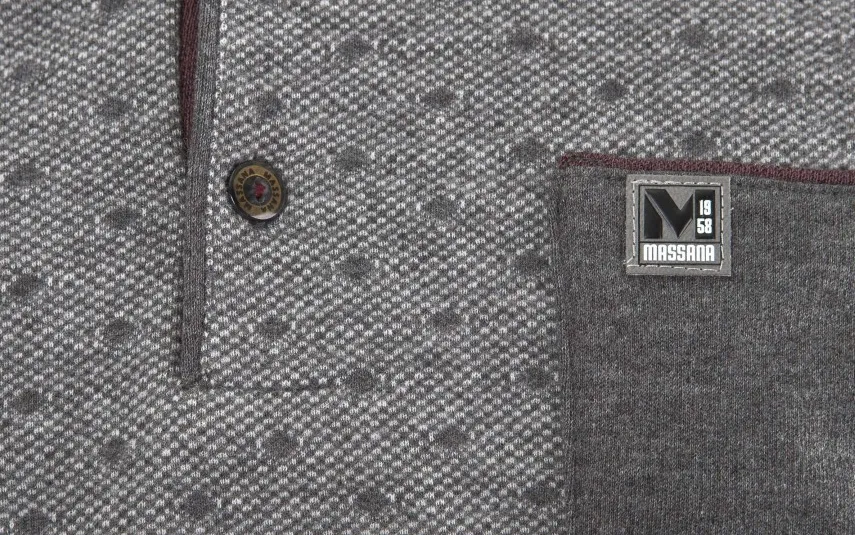 Massana Homewear Piżama męska rozm. M szara kropki Massana New