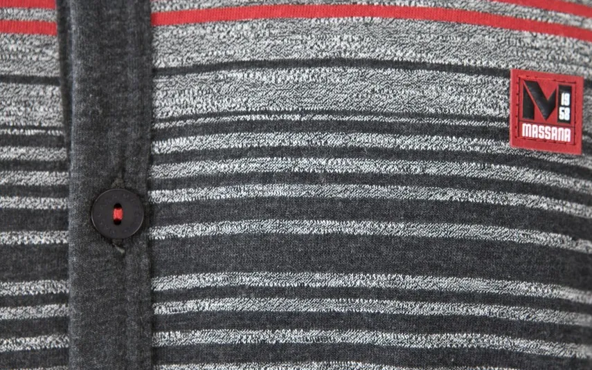 Massana Homewear Piżama męska rozm. 2XL czerwone paski Massana Hot