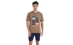 Massana Homewear Piżama męska rozm. XL Gent L251312 Camel Clearance