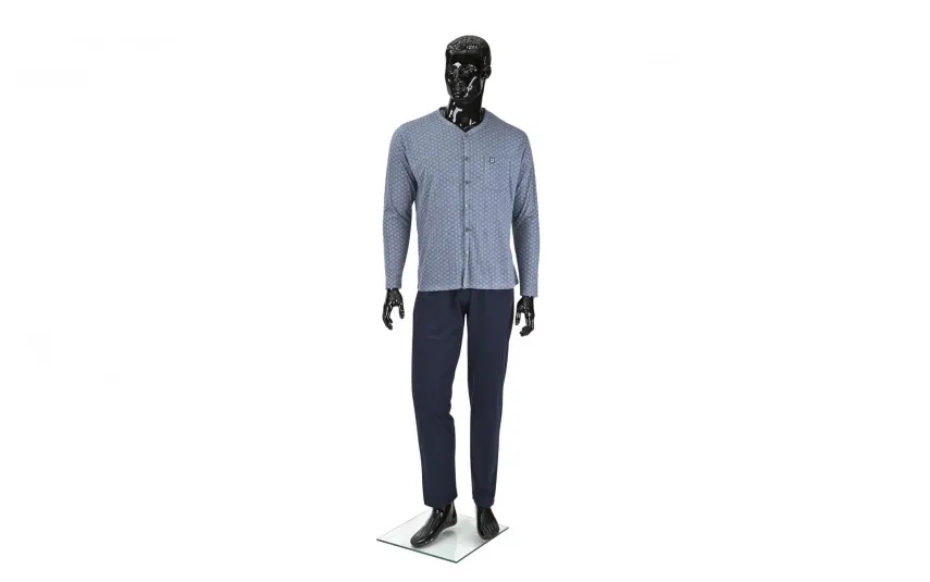 Massana Homewear Piżama męska rozm. 2XL niebieska P701342 Fashion