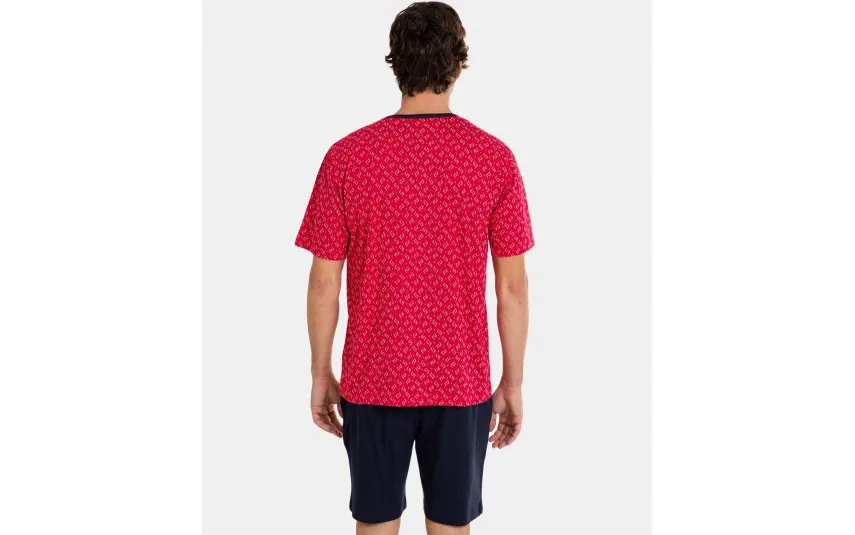 Massana Homewear Piżama męska rozm. XL P241304 Red 299 Hot