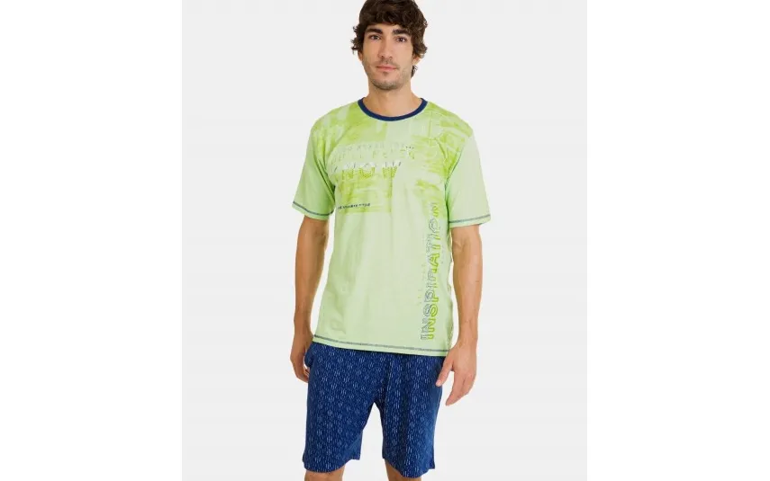 Massana Homewear Piżama męska rozm. XXL P241303 Green H70 Clearance