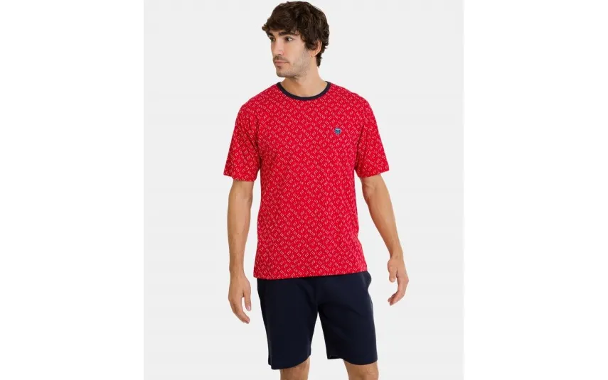 Massana Homewear Piżama męska rozm. XXL P241304 Red 299 Discount