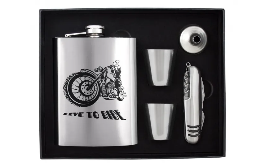 Hinz Piersiówka w zestawie KW8MR3 Live to Ride srebrna Discount