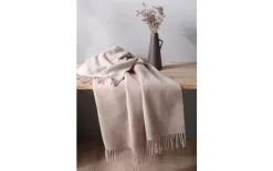 Biederlack Pled bawełniano-kaszmirowy 130x170 cm Rose Ecru 797544 Discount