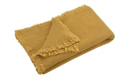 Biederlack Pled bawełniany 130x170 cm Waffle Yellow New