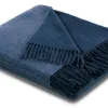 Biederlack Pled koc 130x170 cm Mystic Times Jeans Marine Outlet
