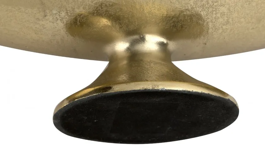 Ewax Półmisek dekoracyjny duży 51 cm biało-złoty metalowy Sale