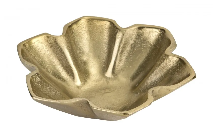 Ewax Półmisek dekoracyjny kwiatek 20 cm metalowy złoty Discount
