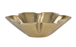 Ewax Półmisek dekoracyjny kwiatek 20 cm metalowy złoty Discount