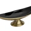 Ewax Półmisek dekoracyjny mały 41 cm czarno-złoty metalowy Best