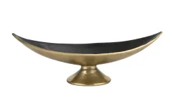 Ewax Półmisek dekoracyjny mały 41 cm czarno-złoty metalowy Best