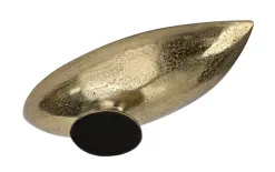 Ewax Półmisek dekoracyjny mały 41 cm czarno-złoty metalowy Best