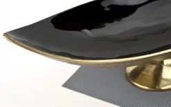Ewax Półmisek dekoracyjny mały 41 cm czarno-złoty metalowy Best