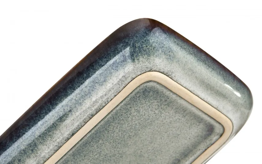 MPLCo Półmisek prostokątny 25 cm Ombres Turquoise Fashion