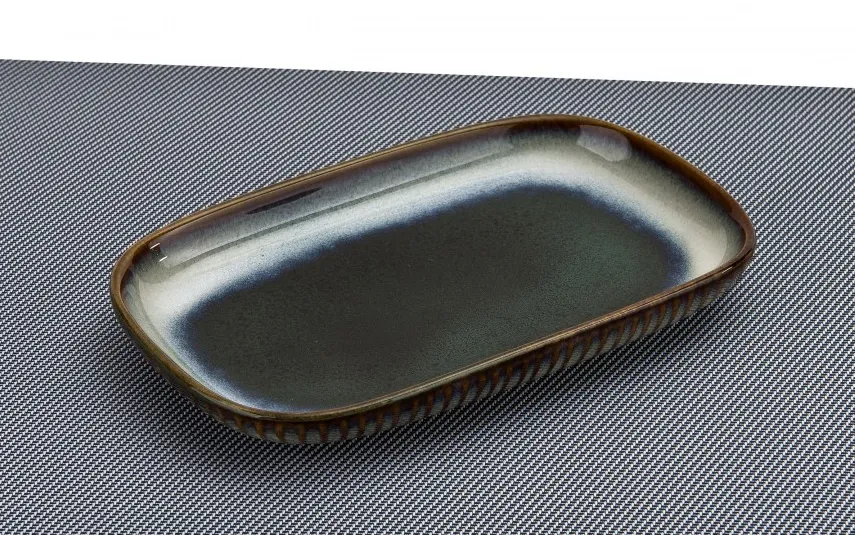 MPLCo Półmisek prostokątny 19 cm Ombres Turquoise Fashion