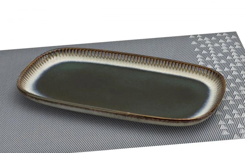 MPLCo Półmisek prostokątny 30x16 cm Ombres Turquoise Discount