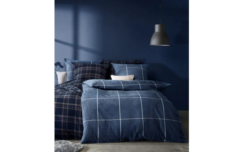 Fleuresse Pościel flanelowa 200x220 cm Lech Indigo 604311 Outlet