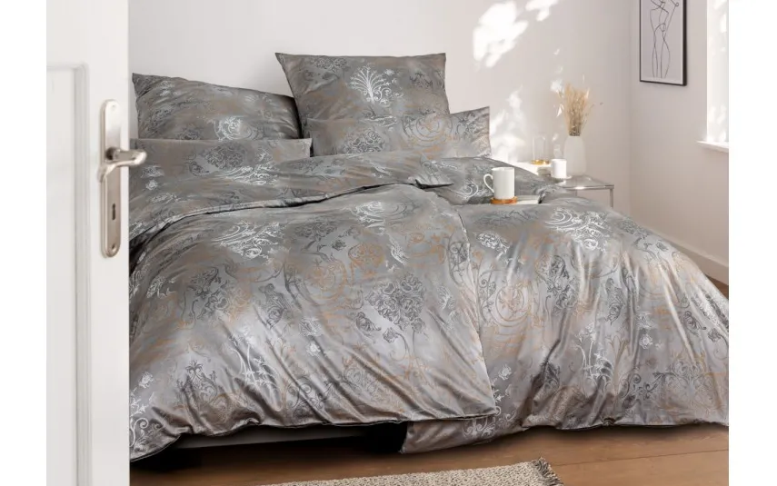 Estella Pościel satynowa 135x200 cm Svizzera 2054-810 grau Sale