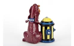 Witek Home Pojemnik ceramiczny Pies czerwony przy hydrancie Online