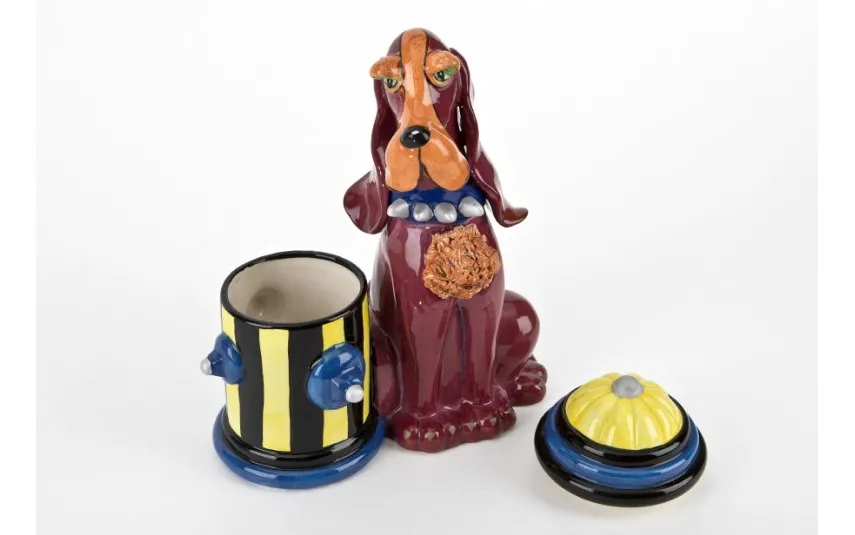 Witek Home Pojemnik ceramiczny Pies czerwony przy hydrancie Online