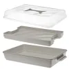 Galicja Pojemnik na ciasto 44x30 cm Biscotti szary Outlet