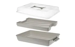 Galicja Pojemnik na ciasto 44x30 cm Biscotti szary Outlet