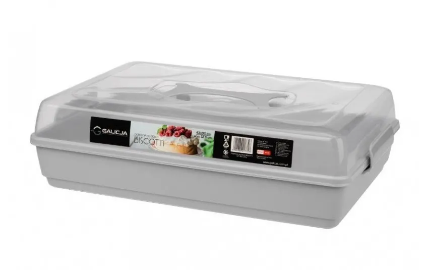 Galicja Pojemnik na ciasto 44x30 cm Biscotti szary Outlet