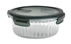 Dajar Pojemnik szklany 400 ml na żywność okrągły Rillet AMBITION Outlet