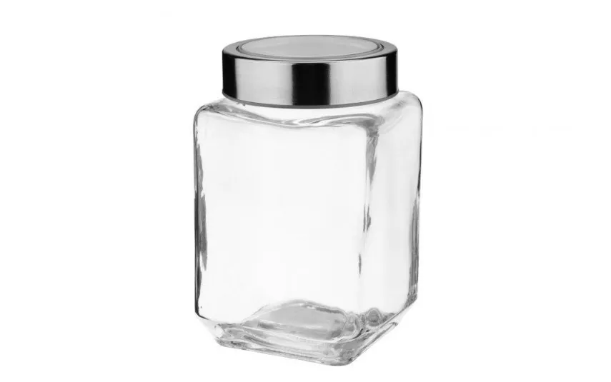 Galicja Pojemnik szklany 700 ml Rubi szary Outlet