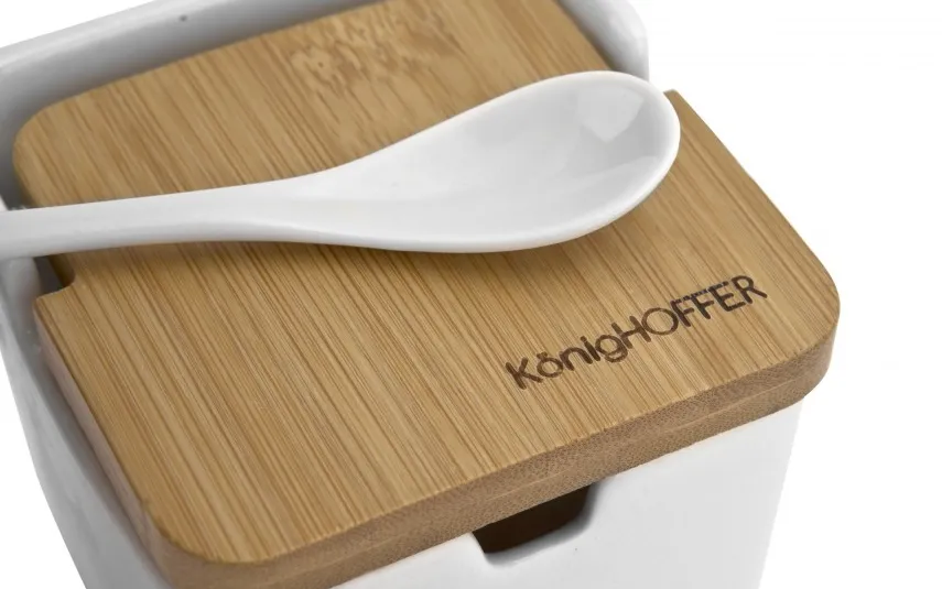 KonigHOFFER Pojemnik z łyżeczką 270 ml biały Sale
