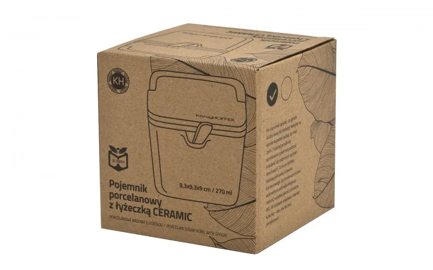 KingHoff Pojemnik z łyżeczką 270 ml czarny Outlet