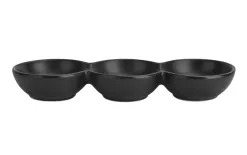 MPLCo Porcelanowa Miseczka 3-częściowa do Dipów i Sosów Czarna Discount